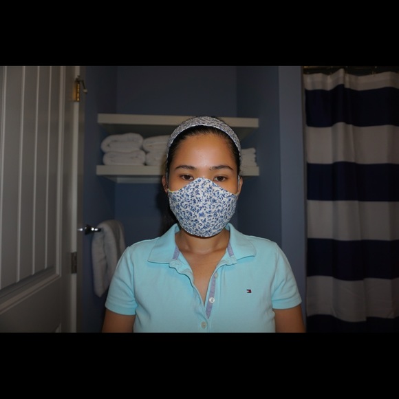 Facemask with filter pocket headband set - Picture 7 of 7